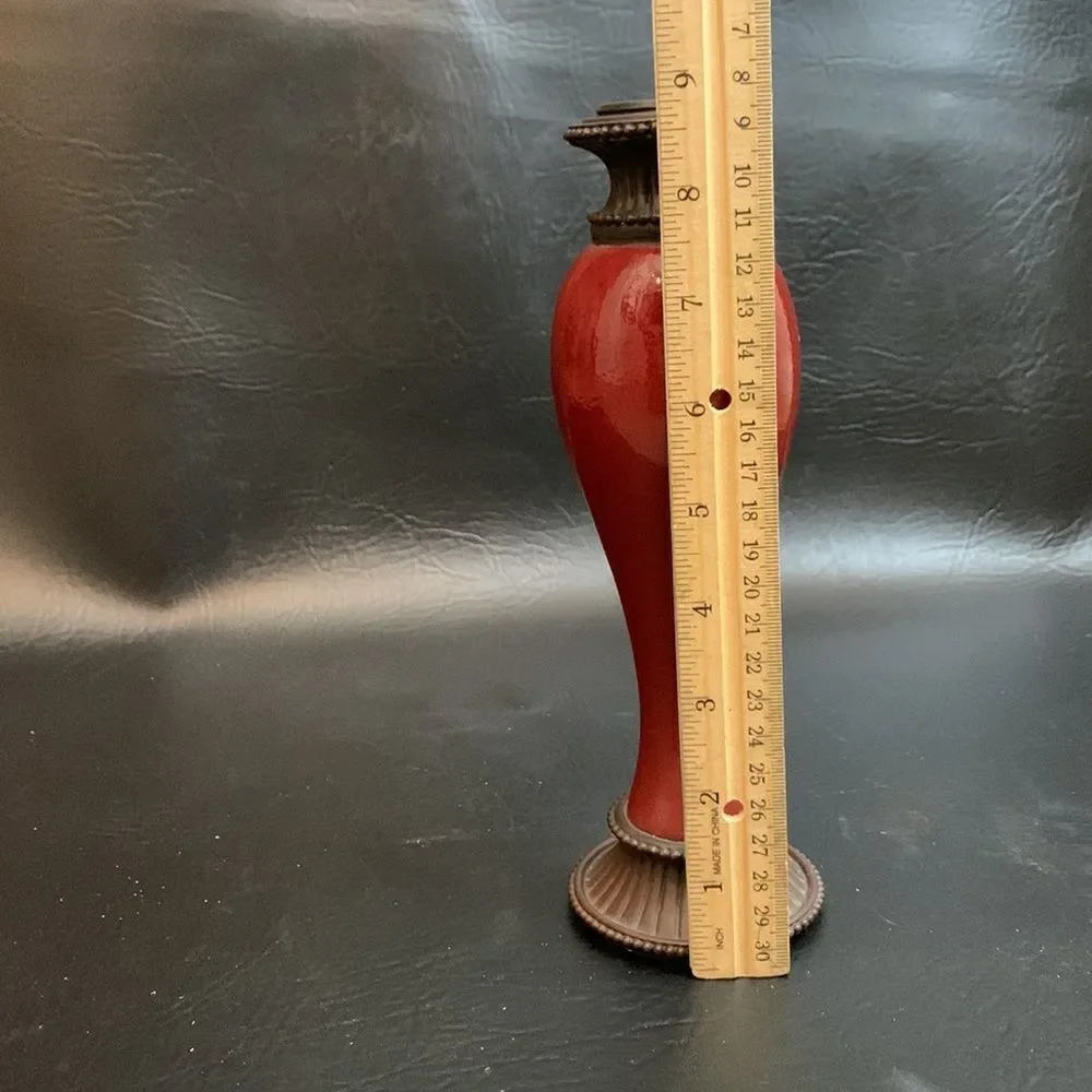PartyLite Moroccan Spice Taper Holder 9 Inches Tall Heavy Oriental Decoration - Picture 5 of 7